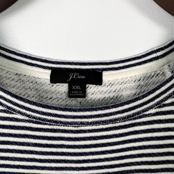 JCrew Blue Striped‎ Cozy Beach Terry Short Sleeve Dress XXL - Picture 3 of 7